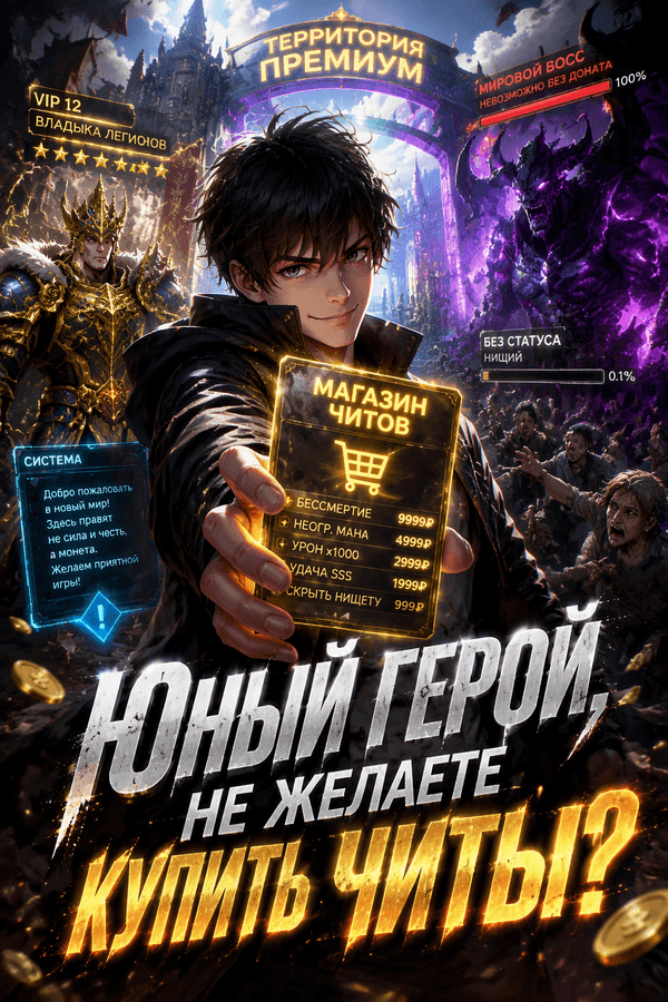 Юный герой, не желаете купить читы?