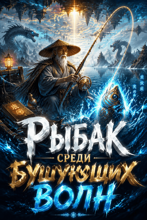 Рыбак среди бушующих волн