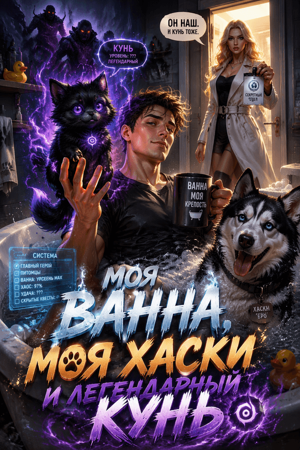 Моя ванна, моя хаски и легендарный Кунь