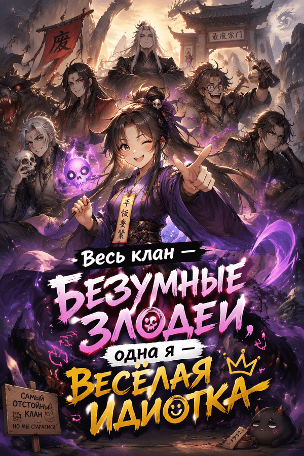 Весь клан — безумные злодеи, одна я — весёлая идиотка