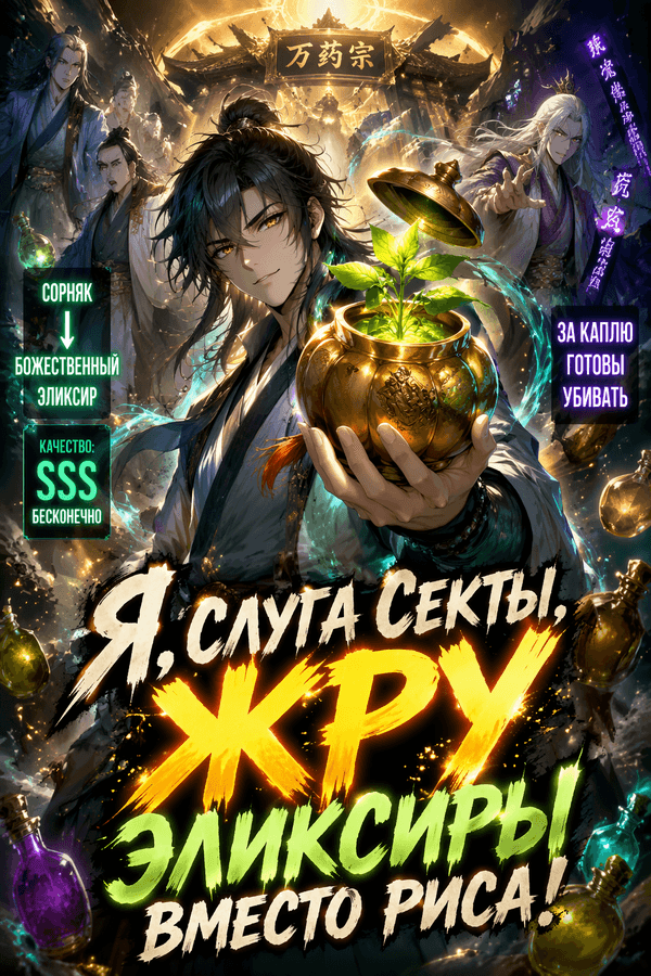 Я, слуга секты, жру эликсиры вместо риса!