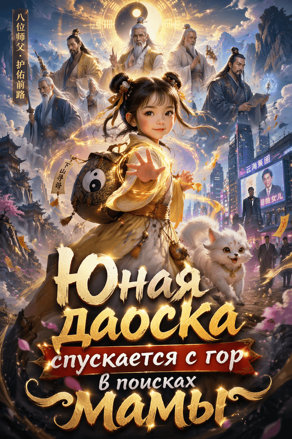 Юная даоска спускается с гор в поисках мамы
