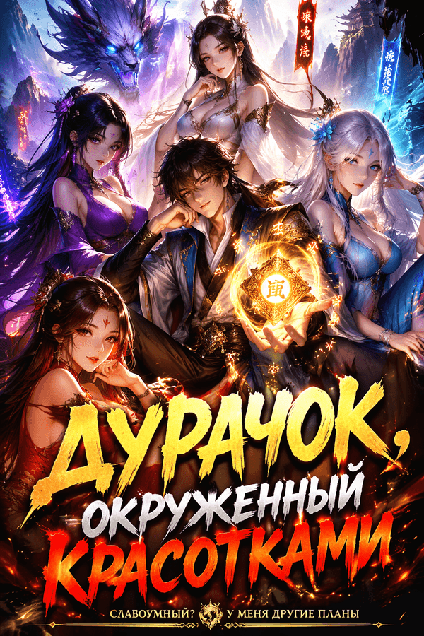 Дурачок, окруженный красотками