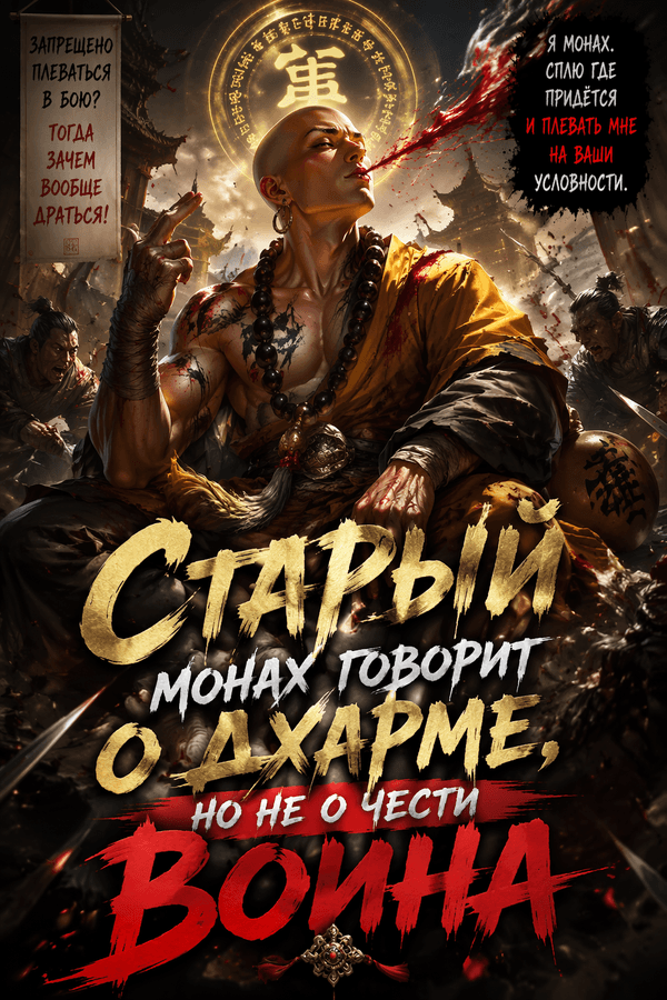 Старый монах говорит о Дхарме, но не о чести воина
