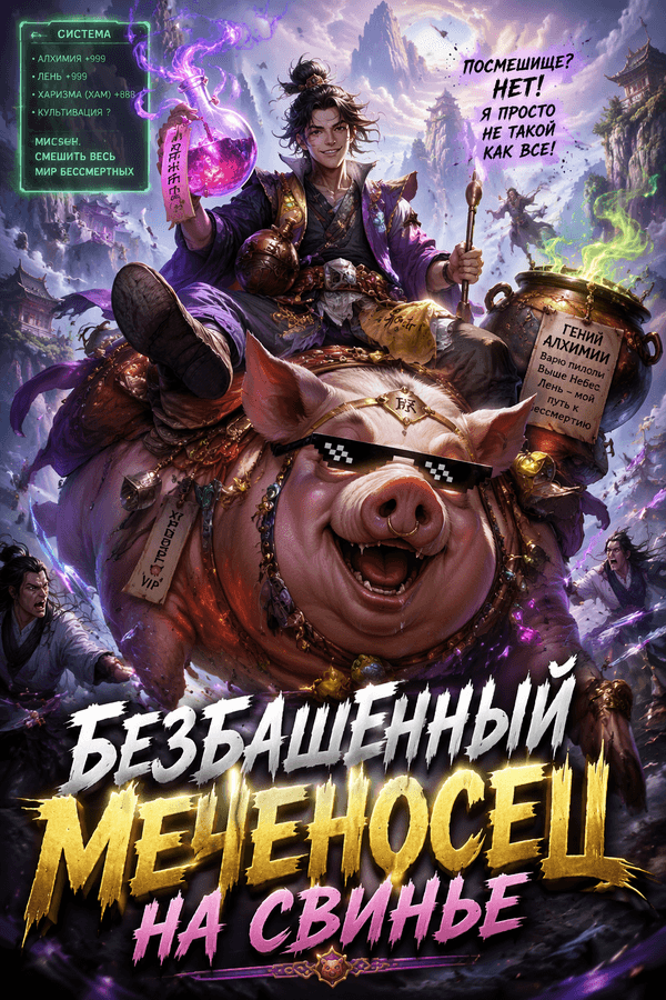 Безбашенный меченосец на свинье