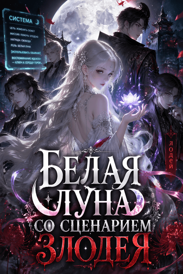 Белая луна со сценарием злодея