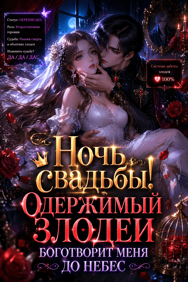 Ночь свадьбы! Одержимый злодей боготворит меня до небес