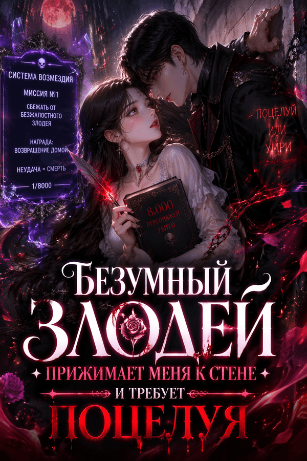 Безумный злодей прижимает меня к стене и требует поцелуя