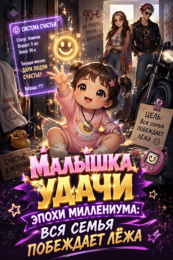 Малышка удачи эпохи миллениума: вся семья побеждает лёжа