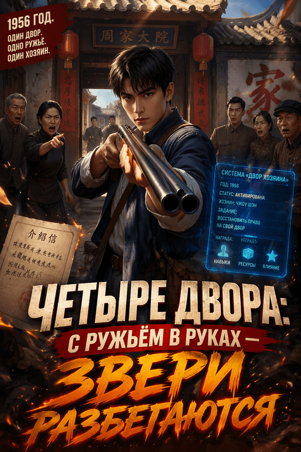 Четыре двора: с ружьём в руках — звери разбегаются