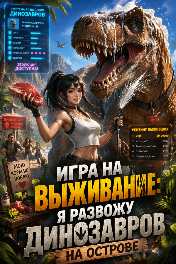 Игра на выживание: Я развожу динозавров на острове
