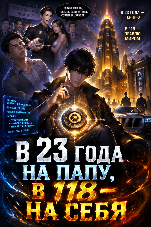 В 23 года на папу, в 118 — на себя
