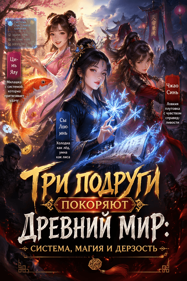 Три подруги покоряют древний мир: система, магия и дерзость