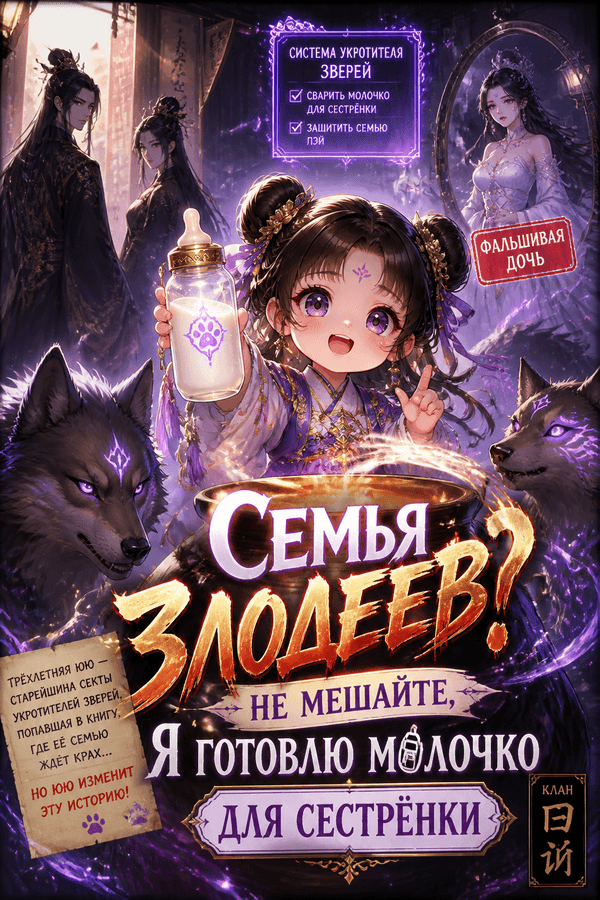 Семья злодеев? Не мешайте, я готовлю молочко для сестрёнки