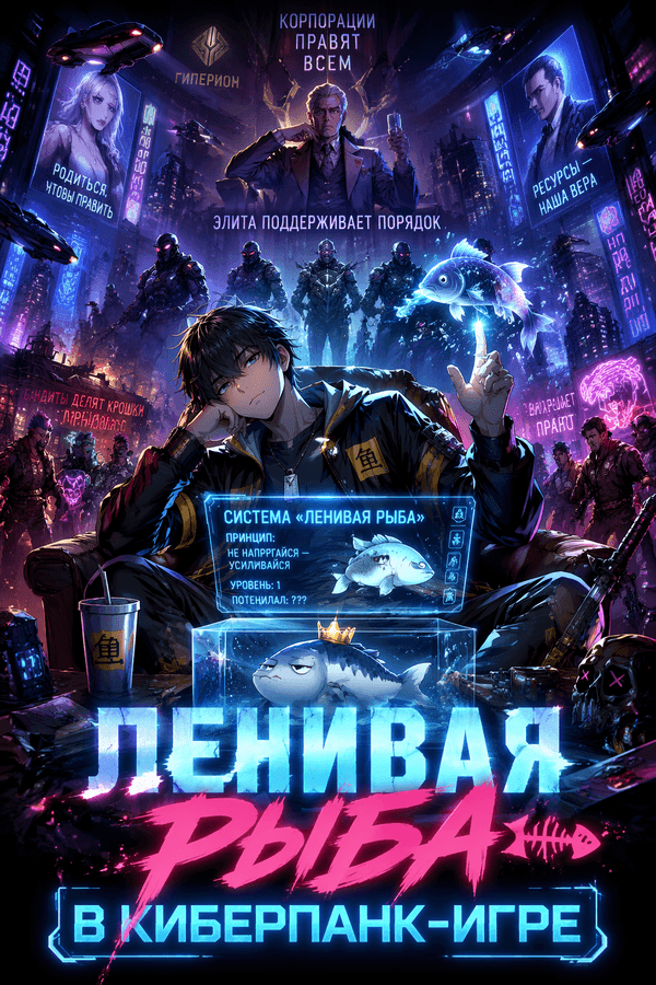 Ленивая рыба в киберпанк-игре