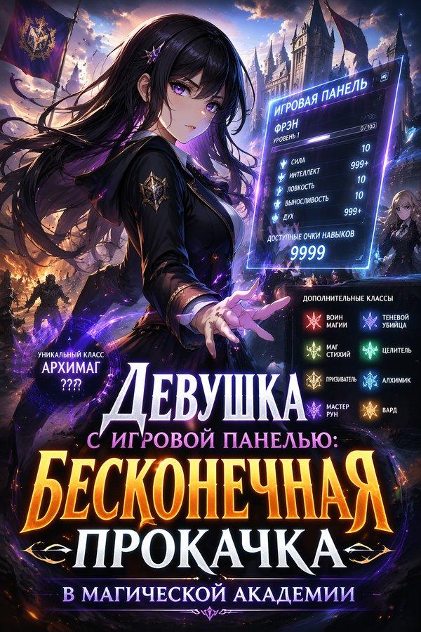 Девушка с игровой панелью: Бесконечная прокачка в магической академии