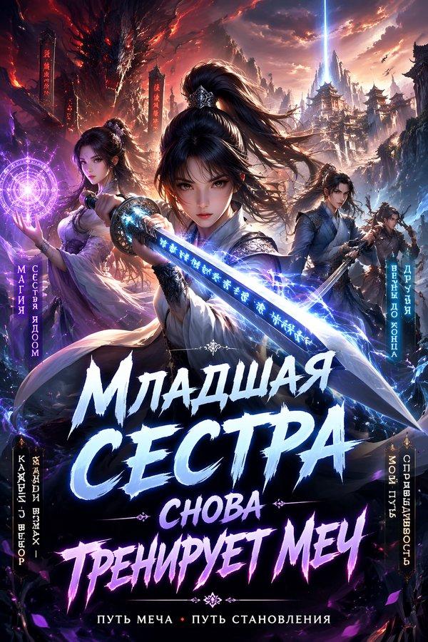 Младшая сестра снова тренирует меч