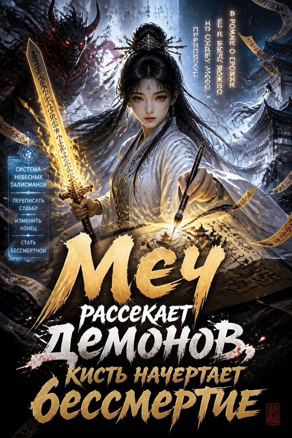 Меч рассекает демонов, кисть начертает бессмертие