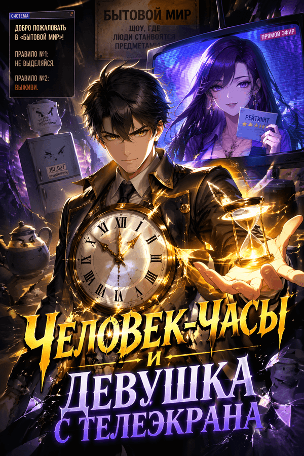 Человек-Часы и девушка с телеэкрана