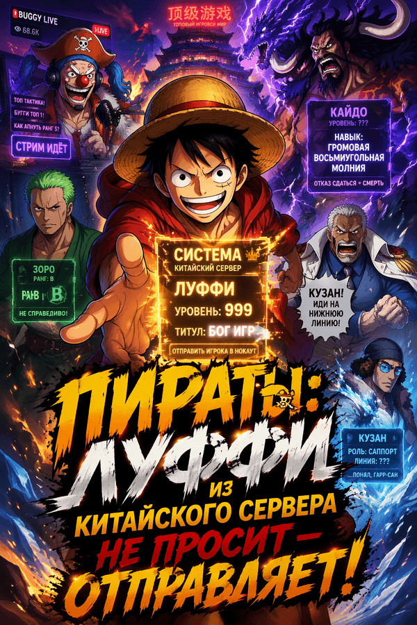 Пираты: Луффи из китайского сервера не просит — отправляет!