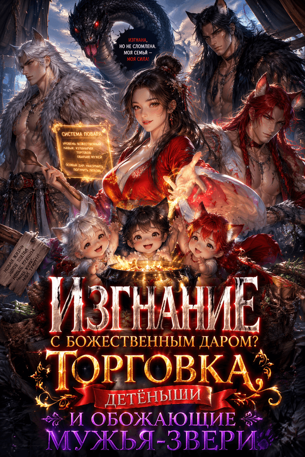 Изгнание с божественным даром? Торговка, детёныши и обожающие мужья-звери