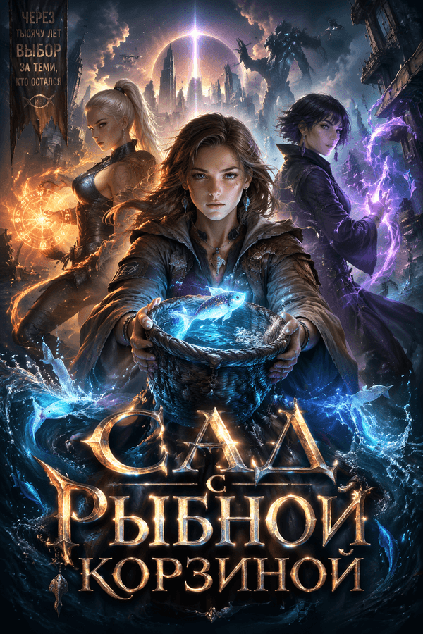 Сад с рыбной корзиной