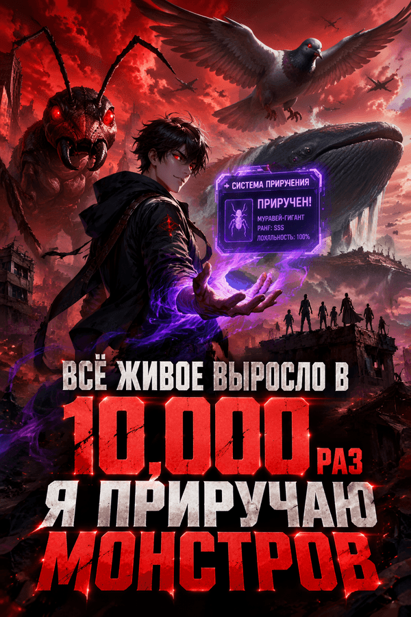 Всё живое выросло в 10 000 раз. Я приручаю монстров