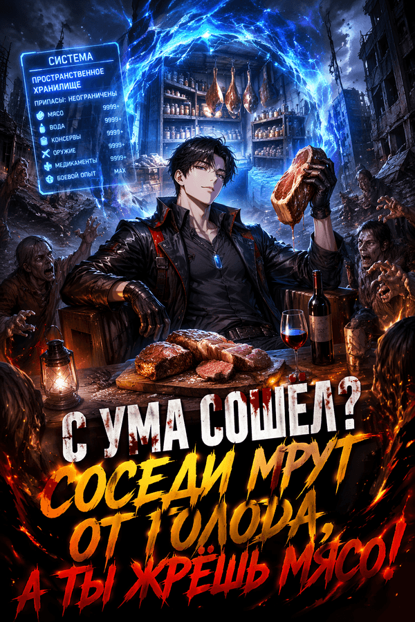 С ума сошёл? Соседи мрут от голода, а ты жрёшь мясо!