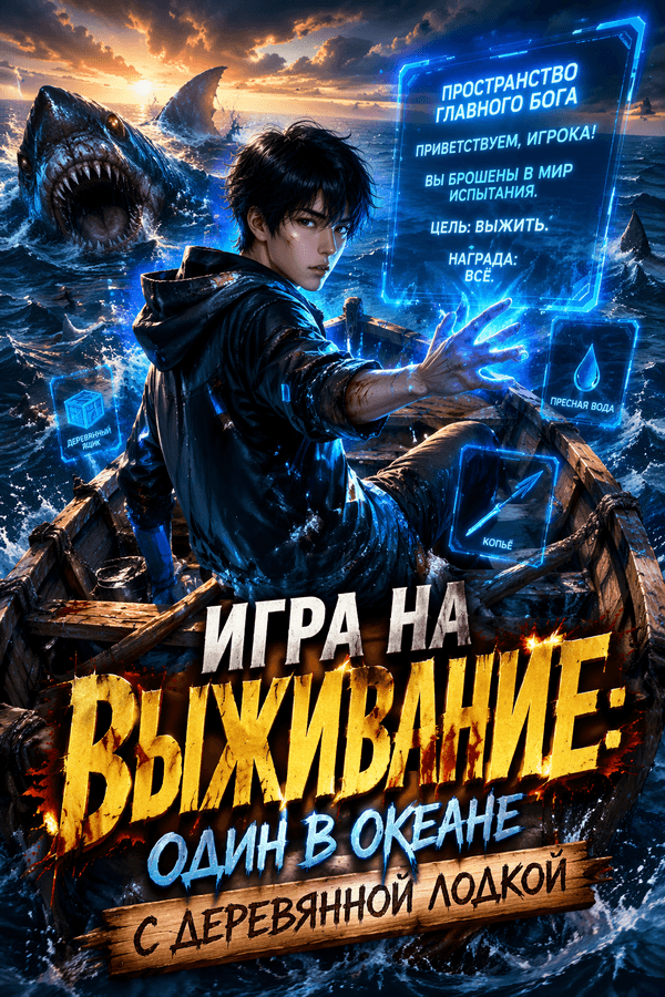 Игра на выживание: Один в океане с деревянной лодкой