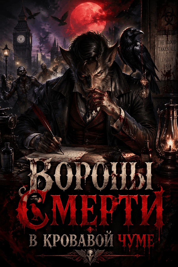 Вороны смерти в кровавой чуме