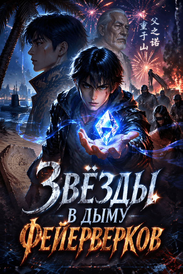Звёзды в дыму фейерверков