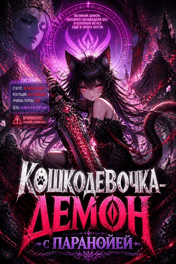 Кошкодевочка-демон с паранойей