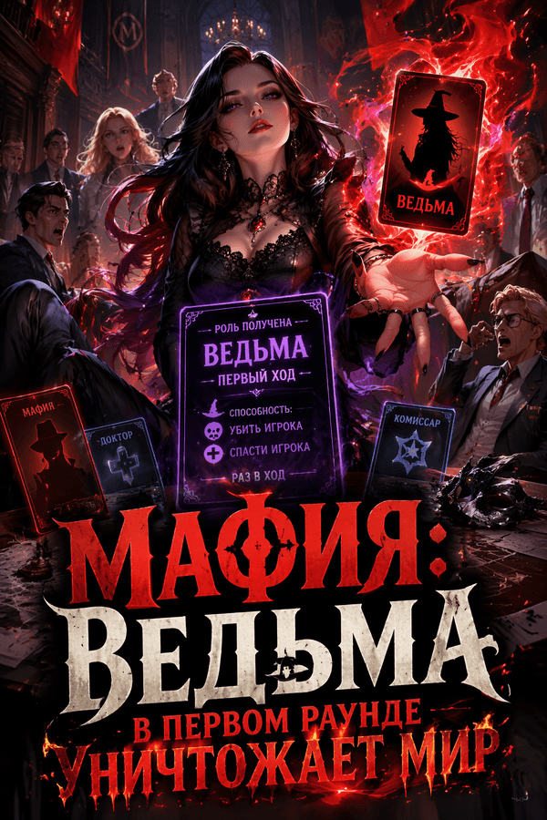 Мафия: Ведьма в первом раунде уничтожает мир