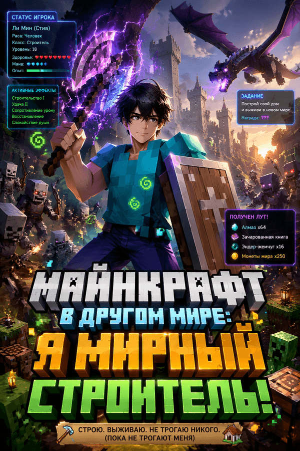 Майнкрафт в другом мире: я мирный строитель!