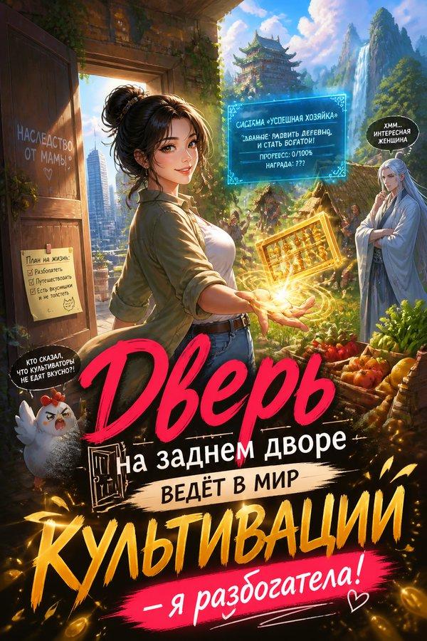 Дверь на заднем дворе ведёт в мир культивации — я разбогатела!