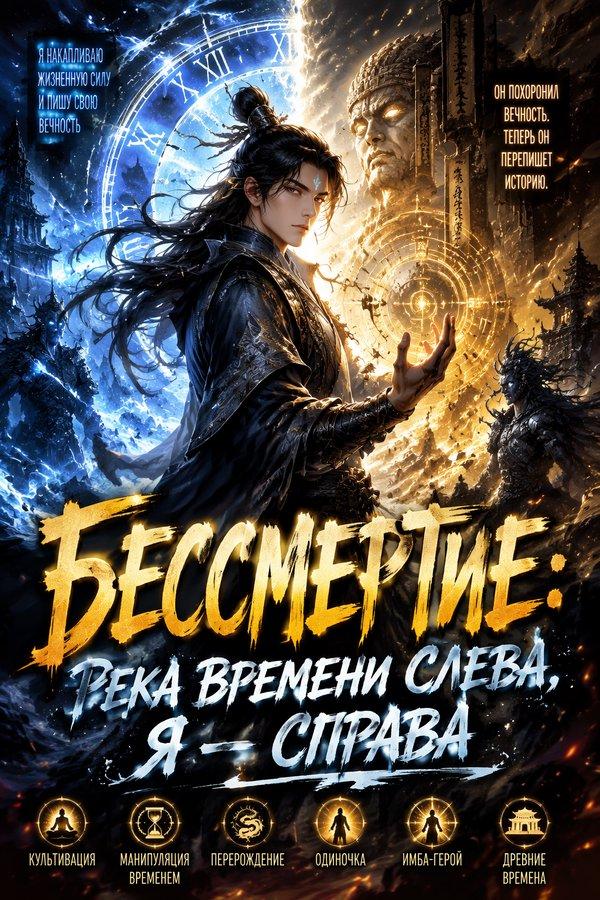 Бессмертие: Река времени слева, я — справа
