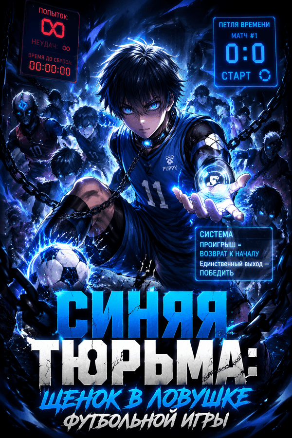 Синяя тюрьма: щенок в ловушке футбольной игры