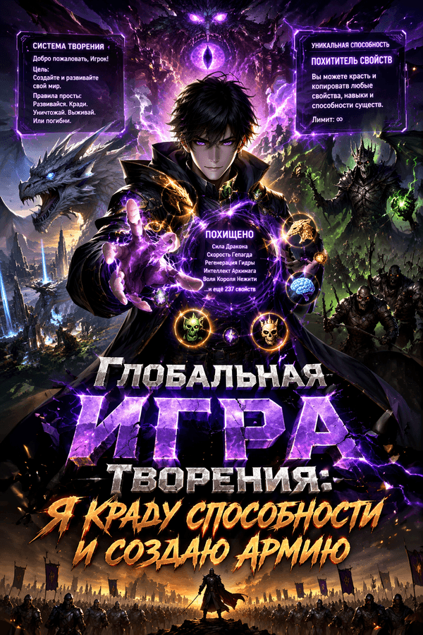 Глобальная игра творения: Я краду способности и создаю армию