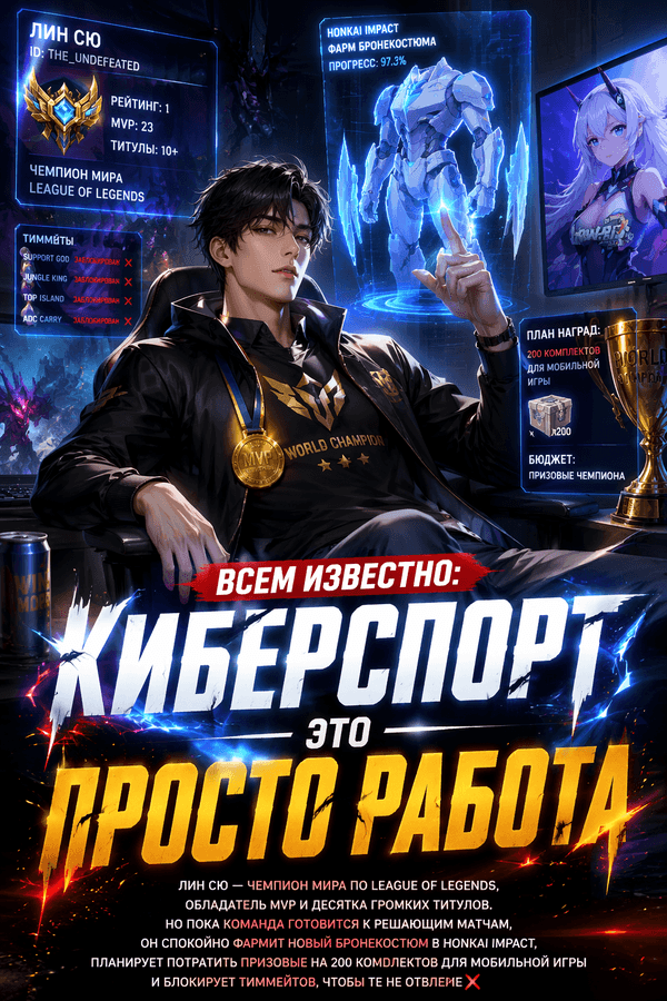 Всем известно: киберспорт — это просто работа