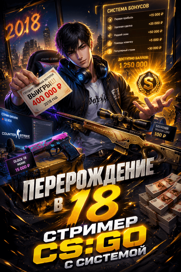 Перерождение в 18: Стример CS:GO с системой
