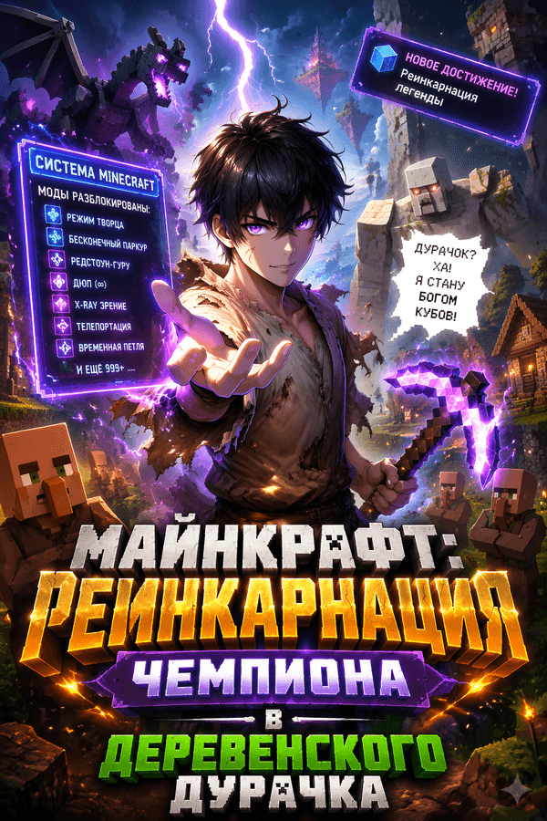 Майнкрафт: Реинкарнация чемпиона в деревенского дурачка