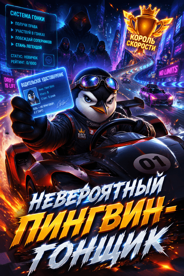 Невероятный Пингвин-Гонщик