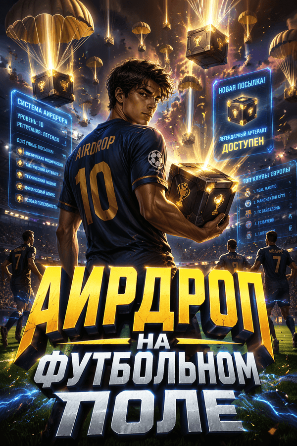 Аирдроп на футбольном поле