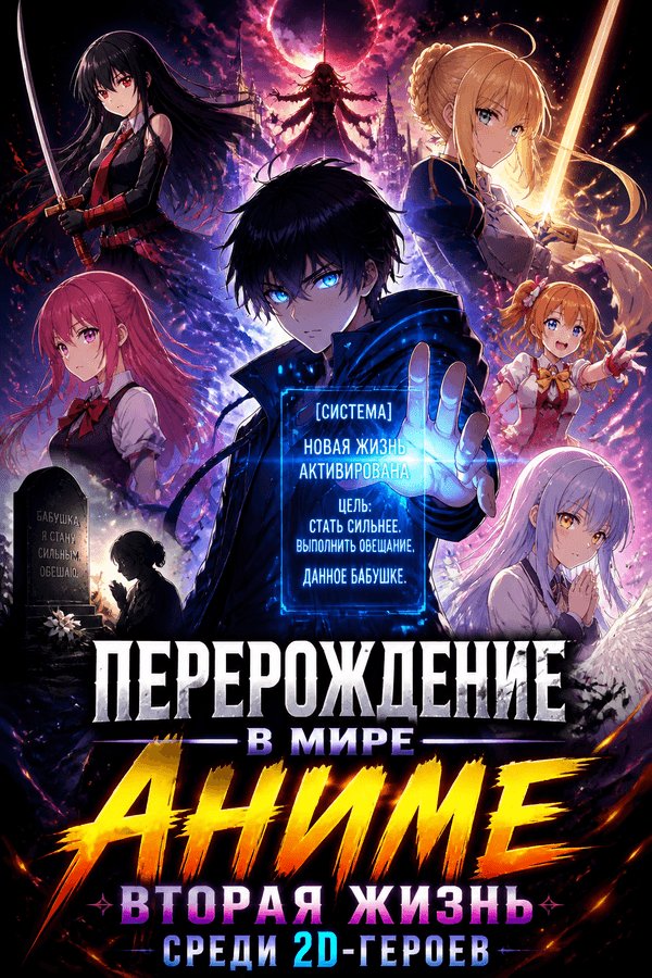 Перерождение в мире аниме: Вторая жизнь среди 2D-героев