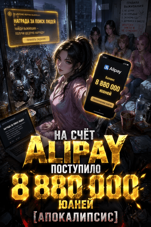 На счёт Alipay поступило 8 880 000 юаней [Апокалипсис]