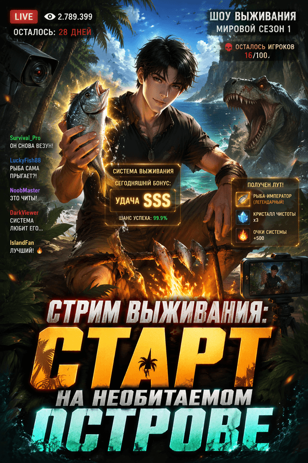 Стрим выживания: Старт на необитаемом острове