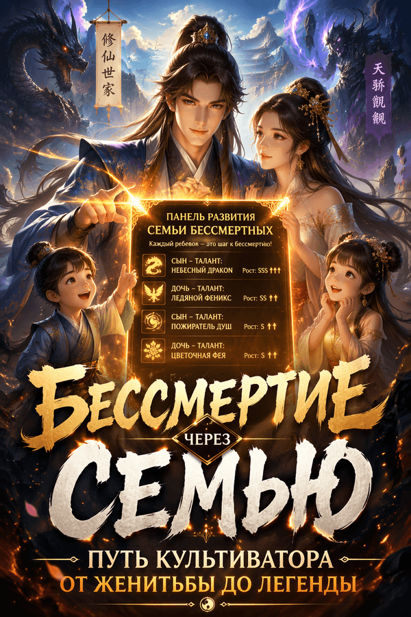 Бессмертие через семью: Путь культиватора от женитьбы до легенды