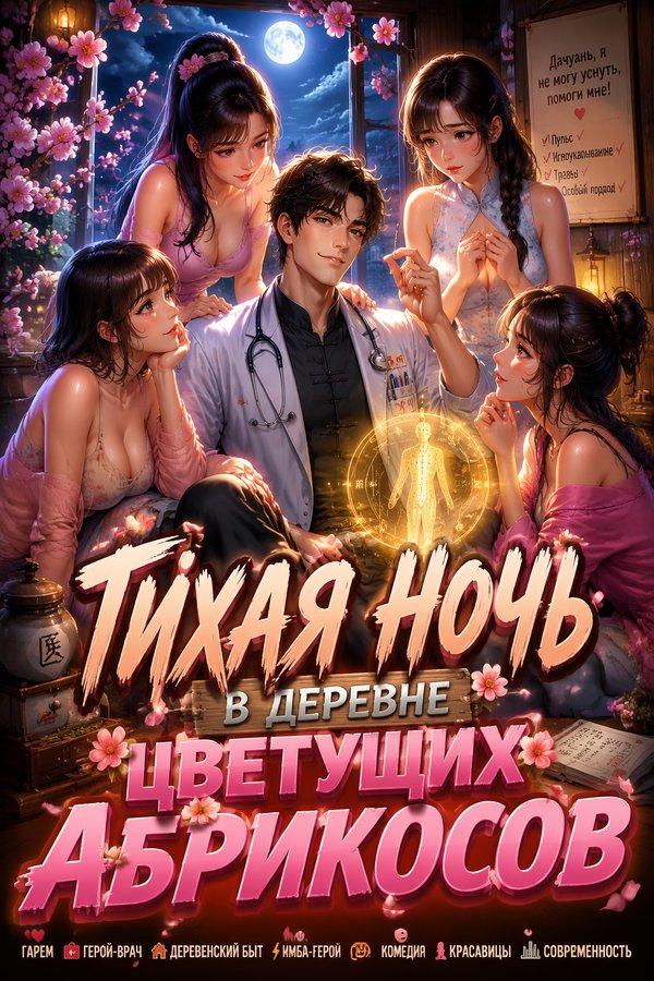 Тихая ночь в деревне цветущих абрикосов