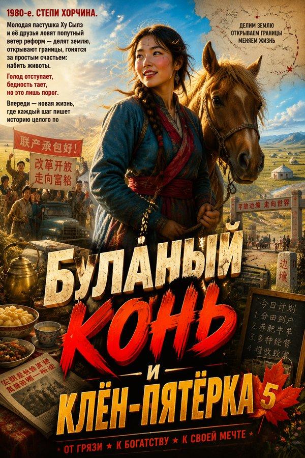 Буланый конь и клён-пятёрка