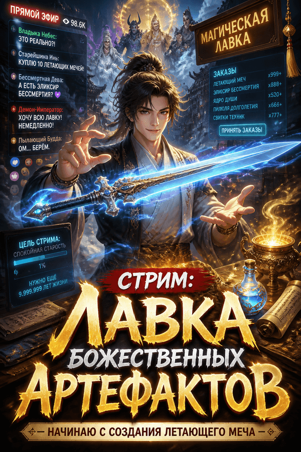 Стрим: Лавка божественных артефактов — начинаю с создания летающего меча
